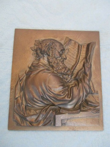 Altes eisenrelief mit gieser - eisenrelief,