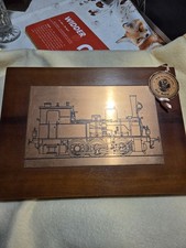 Relief Kupferbild Lokomotive