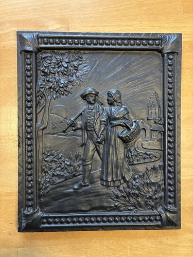 Altes gusseisen relief - gusseisen,